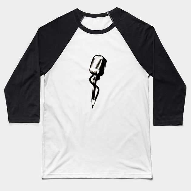 Write About Now Miconic Baseball T-Shirt by KidFinesse